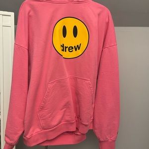 LIKE NEW - drew house Neon Pink Hoodie - RARE COLOR